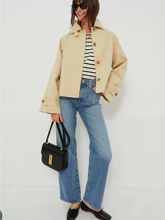 Tuckernuck Jackets & Blazers - Tuckernuck Cropped Beige Trench Jacket